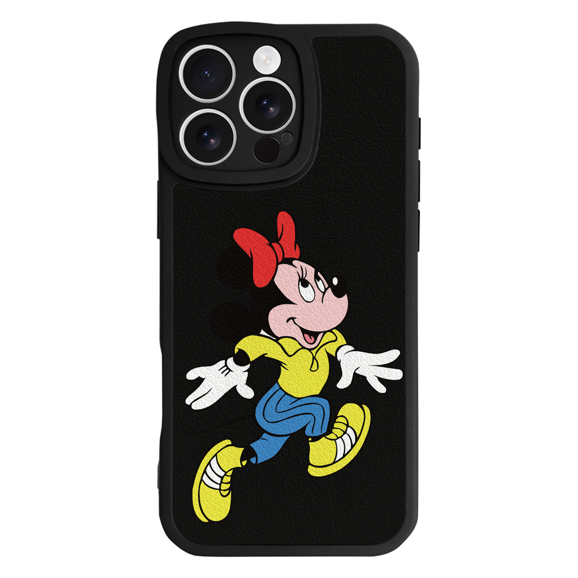 （画像用） ミッキーマウス Mickey Mouse 【iPhone 16シリーズ対応】シリコンスマホケース（レザー調） 材質：シリコン